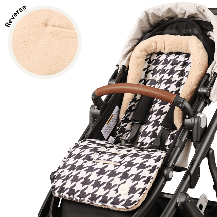 OiOi Reversible Cozy Fleece Pram Liner Houndstooth