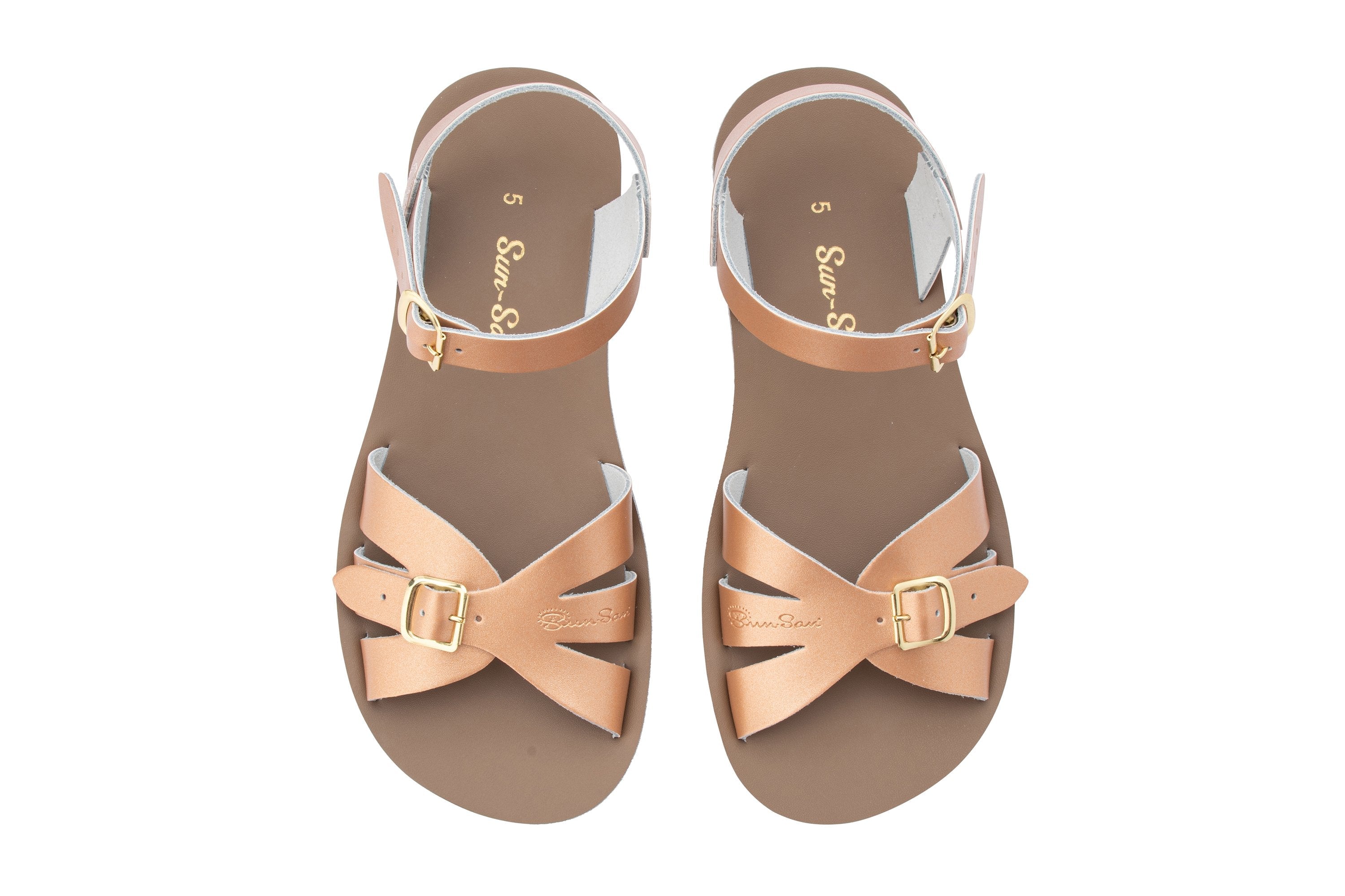 Salt water discount sandals rose gold