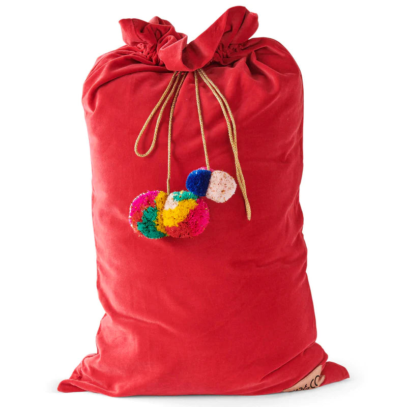KIP & CO RED VELVET SANTA SACK KIP & CO RED VELVET SANTA SACK